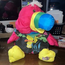 Fisher Price Puffalump Wild Things Pink Flamin  go  Toucan Plush 15  Hawaiian