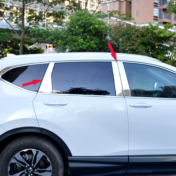 Chrome Door Window Pillar Posts Cover Trim For Honda CRV CR-V 2023-2025