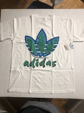 Vintage 90s Adidas Textured Trefoil Single Stitch T Shirt - NWT - USA Made - WOW