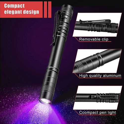 2x UV Ultra Violet LED Flashlight Blacklight Light 395nM Inspection Lamp Torch - Picture 5 of 9