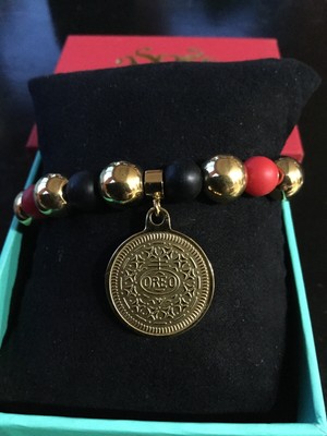 Rustic Cuff OREO Bracelet With Gold Charm in Original Box.  New and never worn.