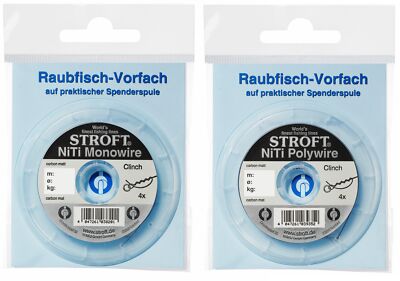Stroft Raubfischvorfach NiTi Monowire Polywire 0,12-0,60mm Vorfachschnur Hecht
