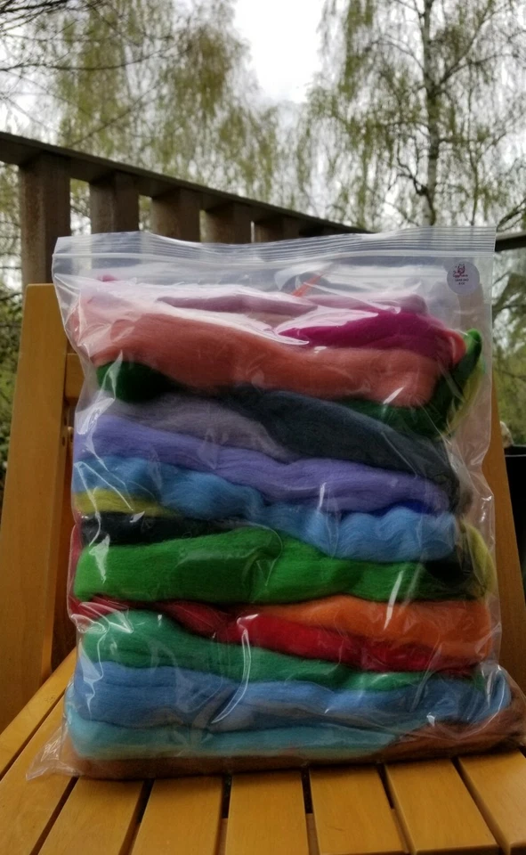 8 oz wool, Roving Color Sample kit, Spinning Wool, needle Felting, best selling - Image 4 of 4