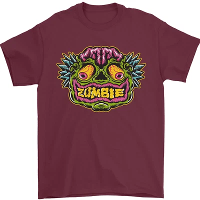 T-Shirt Halloween Zombie Pour Hommes 100% Coton - Photo 1/4