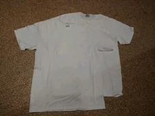 2 New Blank Port and Company Adult Medium White T Shirt 100 % Cotton Essential T