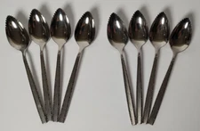 Set of 8 MCM Via Roma Grapefruit Spoons ONEIDA COMMUNITY Stainless Flatware