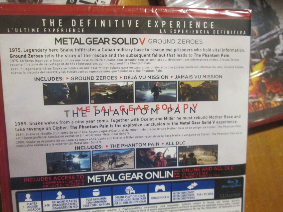 METAL GEAR SOLID V: THE DEFINITIVE EXPERIENCE – Édition UKG Gradée 80+ NM+ (PAL UKV) – PS4