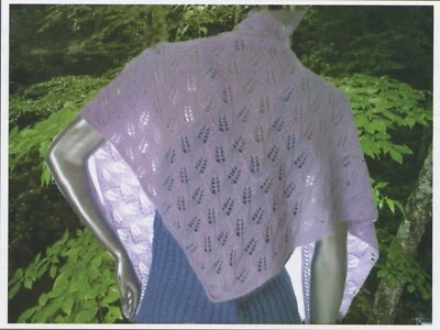 Jojoland Knitting Pattern - Twin Leaf Shawl by Lijuan Jing - Intermediate - Image 1 of 3
