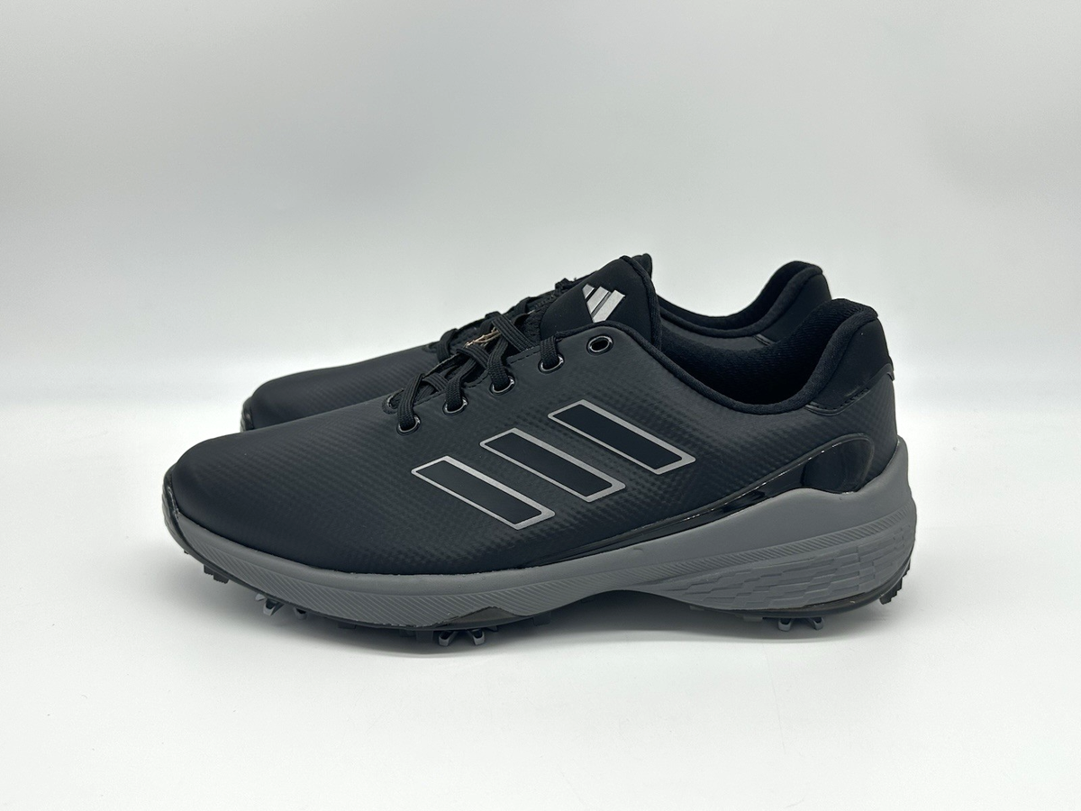 Adidas ZG23 Men's Size 12.5 Black Silver Metallic Grey Spikes Golf