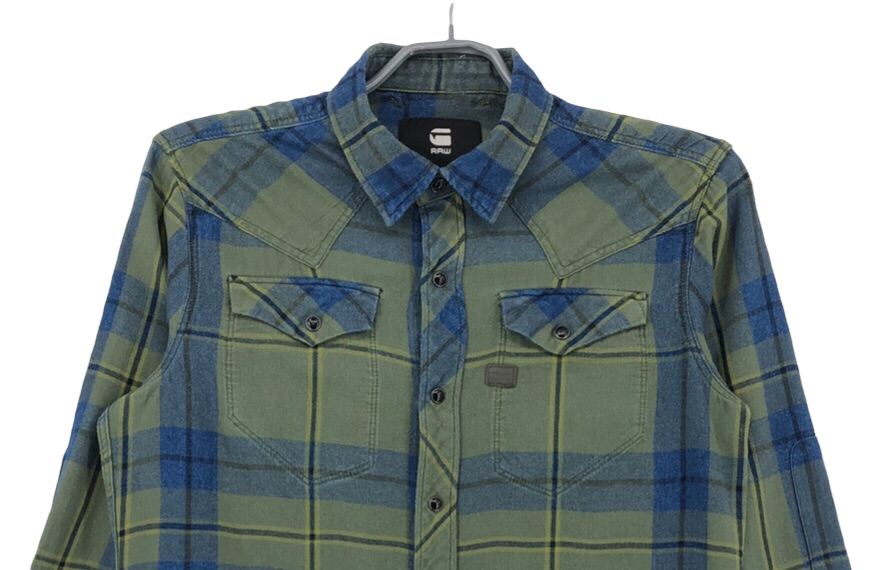 レンジャーボート　シャツ　ヴィンテージ G-STAR RAW Men Tacoma Casual Flannel Long Sleeve Shirt Size
