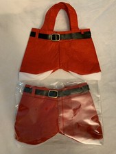 Santa Pants Treat ,Candy -Gift Bags, Red Felt 2 Pc