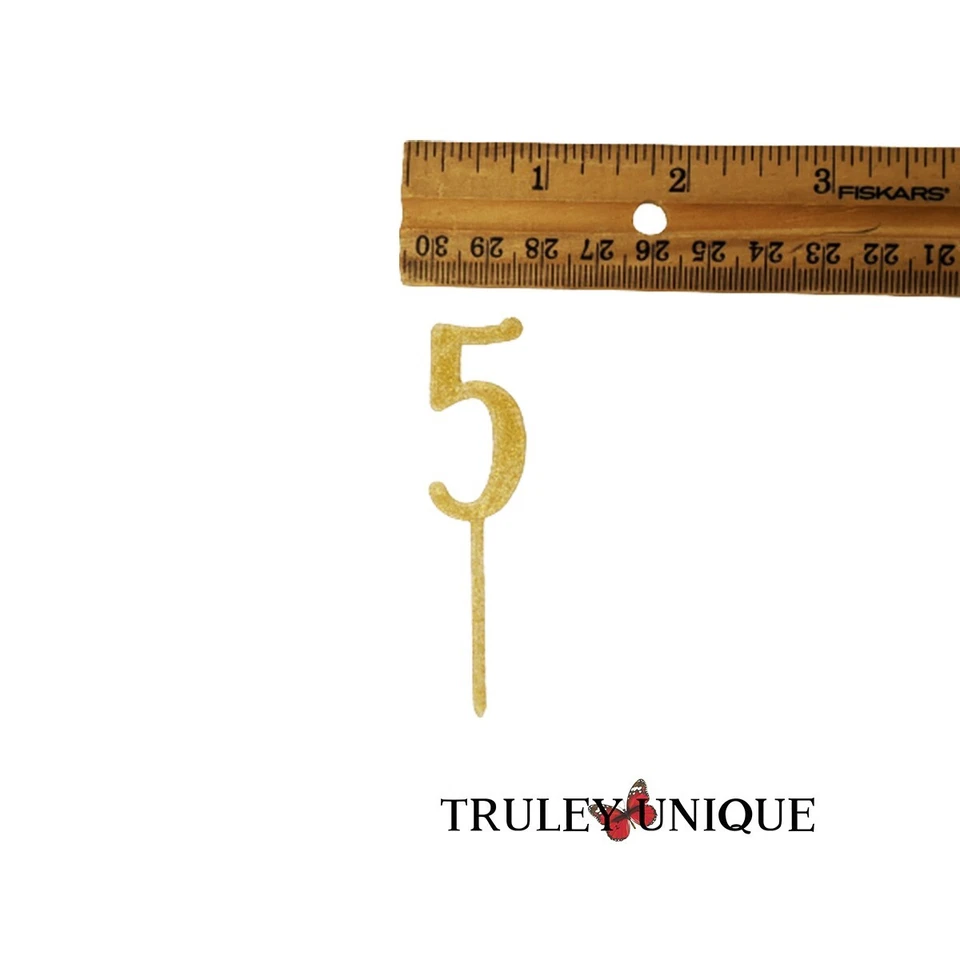 Toppers para cupcakes con número, fuente divertida, tu elección de número, 12 piezas Foto 3 de 4