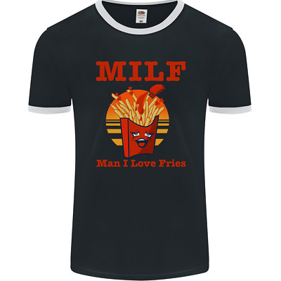 Milf Man I Love Fries Lustig Essen Herren Ringer Maglietta Fotl
