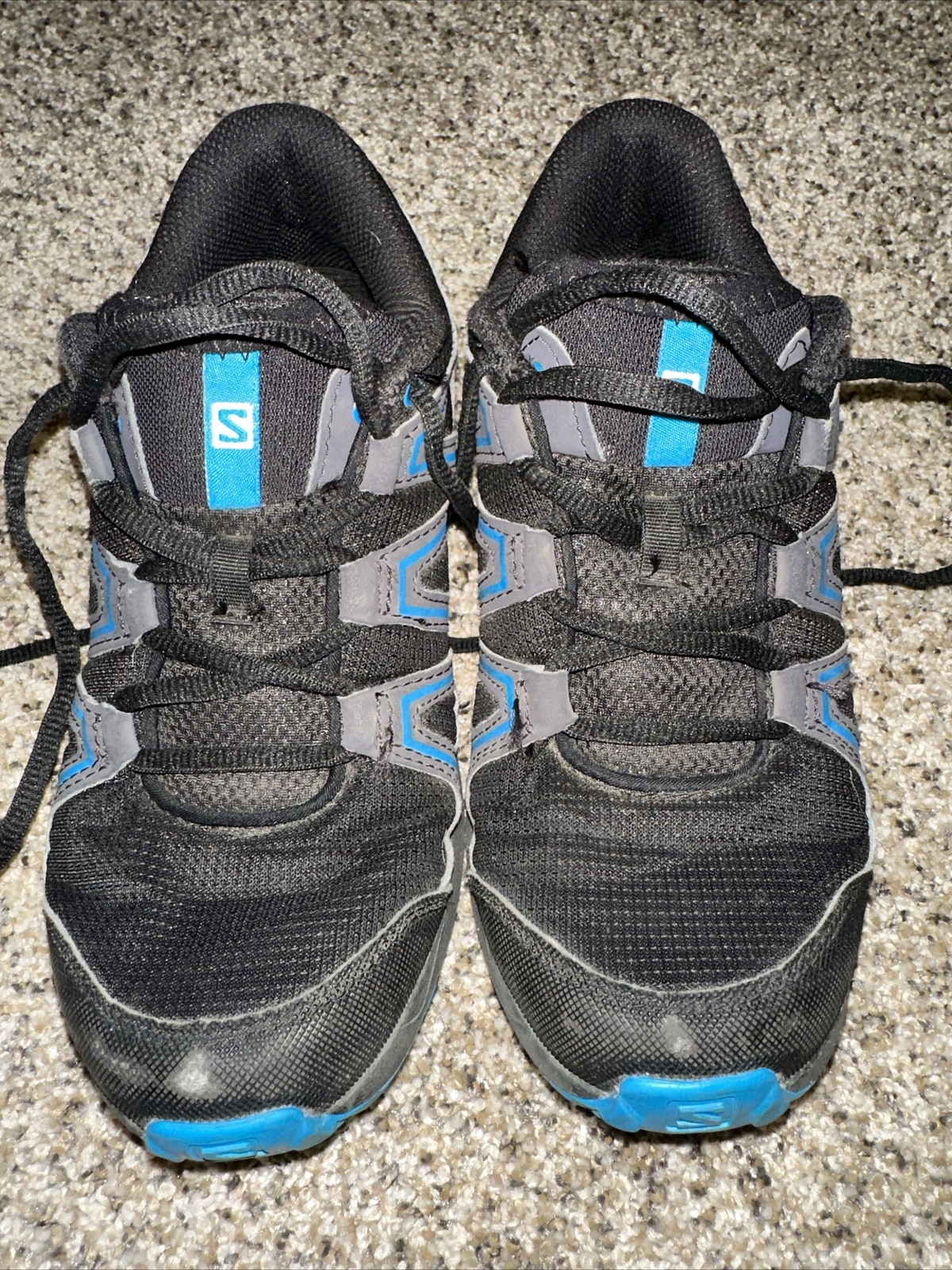 Scarpe da trail running Salomon Speedcross da ragazzo taglia 4 nere blu