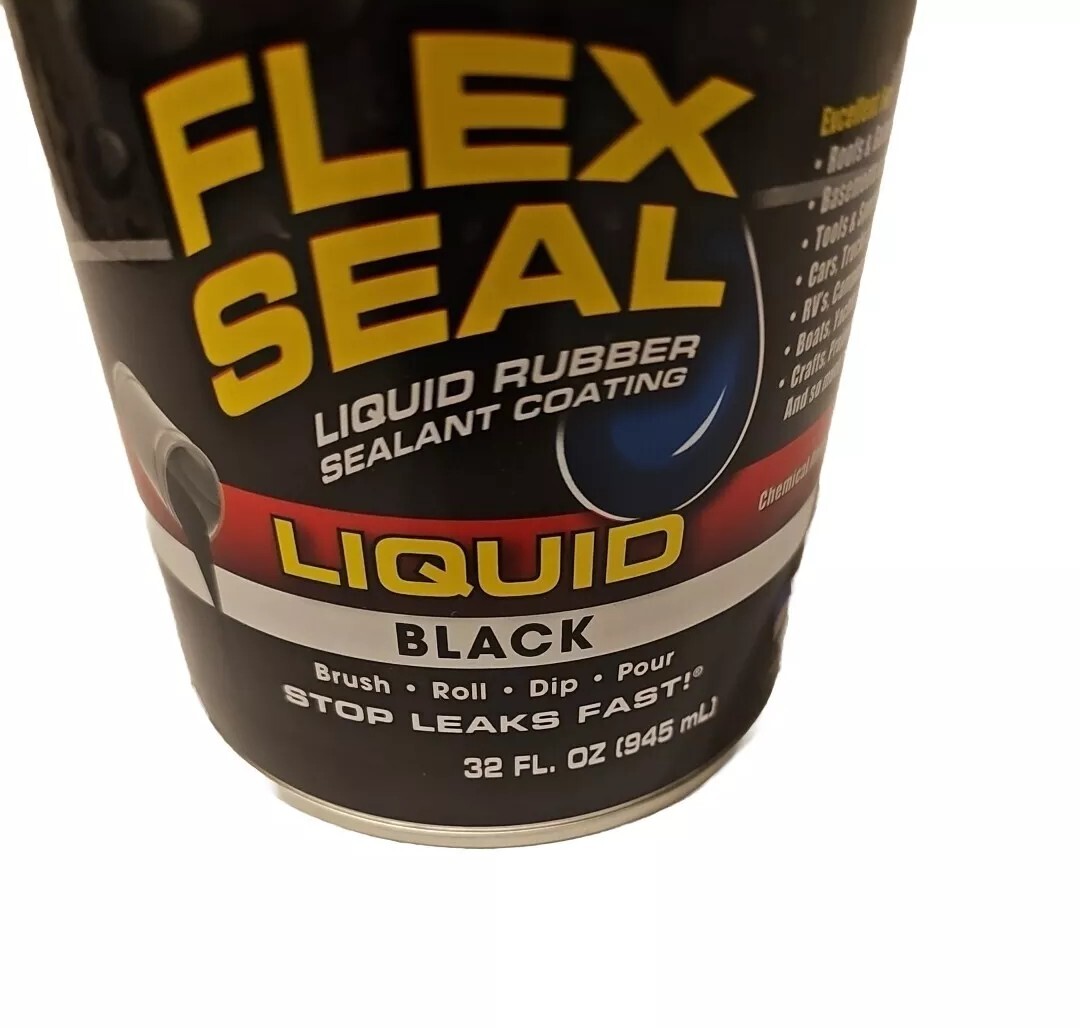 Flex Seal Liquid - Liquid Rubber Sealant Coating - Jumbo - Black - Size: 32 oz