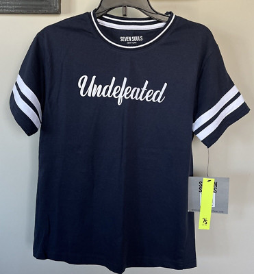 Seven Souls Undefeated Blue Shirt- Kids Size 14/16 NEW