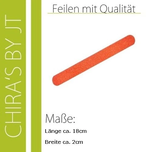 CHIRA´S BY JT spezial beschichtete Mylar Nageleile sehr grob Kör. 80 für schnelle Feilarbeiten