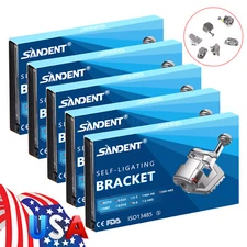5X Brackets de autoligado de ortodoncia dental Brace Mini Roth 022 Ganchos 345