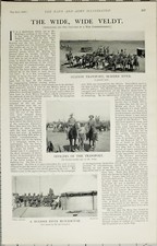 1902 Breiter Print Veldtoffiziere Transport Modder River Blockhaus Leinsters