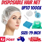 1000x Disposable Hair Net Cap Non Woven Anti Dust Stretch Elastic Work Hat Cover