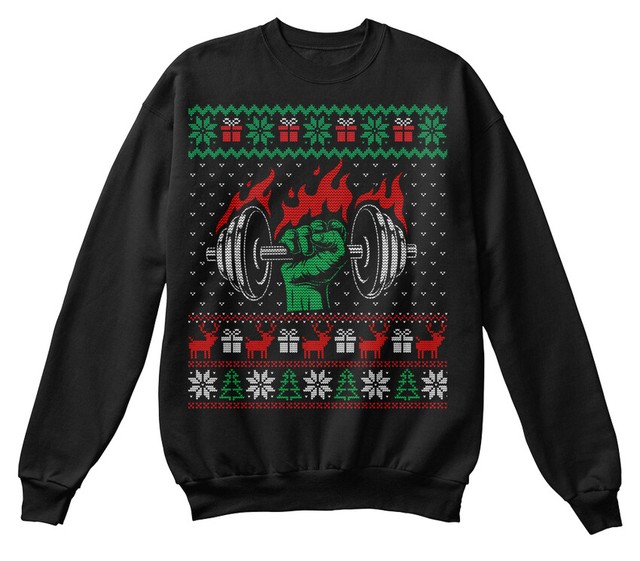 Love Fitness Ugly Christmas Sweater Hanes Unisex Crewneck Sweatshirt eBay