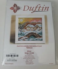 Duftin Painted Canvas for Needlepoint WINTER Kit TG 4113 NEW