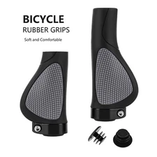 Bike Grips Rubber Non-slip Bicycle Handlebar Ergonomic Cycling Lock On for Ebike
