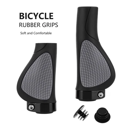 Bike Grips Rubber Non-slip Bicycle Handlebar Ergonomic Cycling Lock On for Ebike