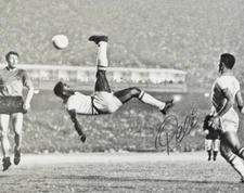 Pele Autographed 8x10 Photo Brazil Bicycle Kick Cool Signed Reprint