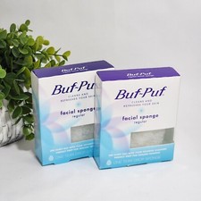 Buf-Puf Regular Facial Sponge 2 pack blue Cleans Refreshes Your Skin