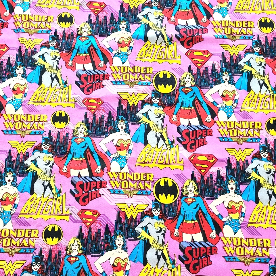 F25 Camelot Fabric Remnants Marvel Super Heroes DC Comics Spiderman Wonder Woman - Image 3 of 4