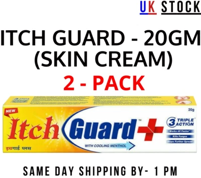 Itch Guard Plus skin Cream Dhobi Jock Itch Fungus Anti Fungal Anti Bacterial -UK