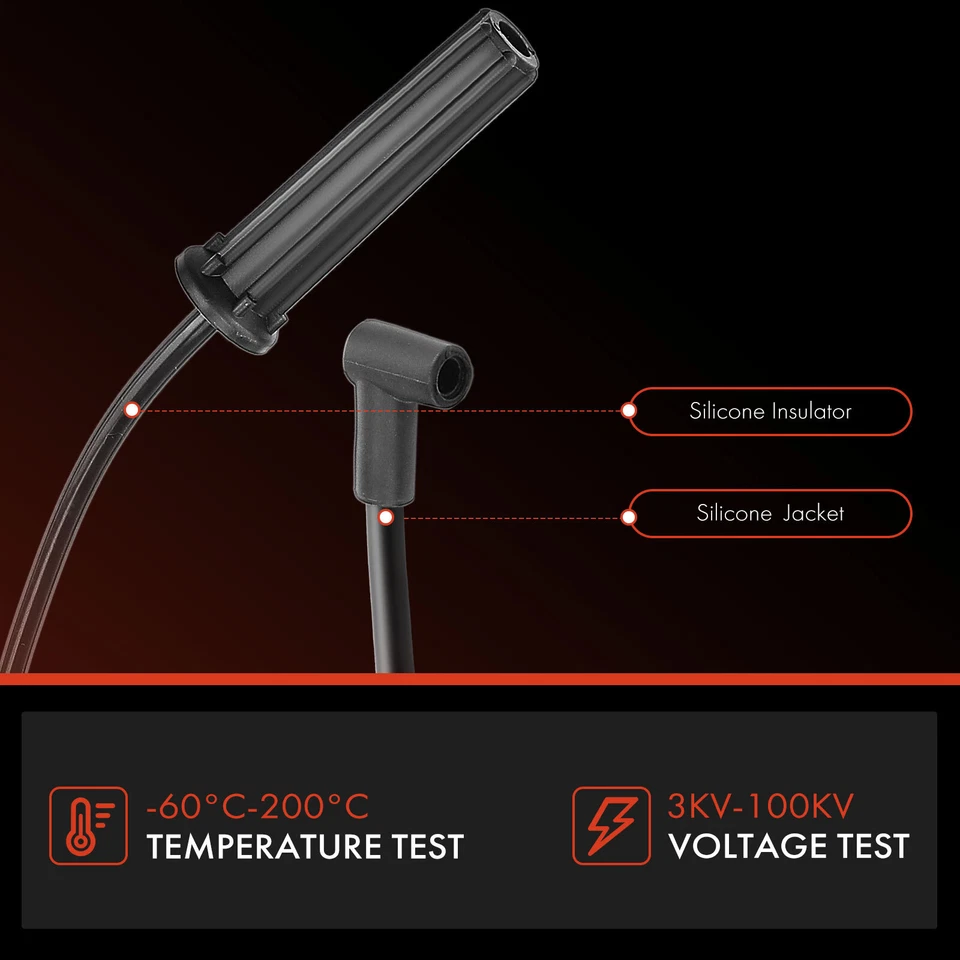 Juego de 8 cables de bujía para Cadillac Seville 89-93 Fleetwood Deville 60 Special Foto 4 de 4