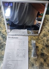 Brookstone LED Blue Tooth Anti-Fog Shower Mirror BKH1256 Fogless. Brand New