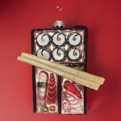 JAPANESE SUSHI BENTO BOX CHRISTMAS ORNAMENT~RAW FISH~NWT