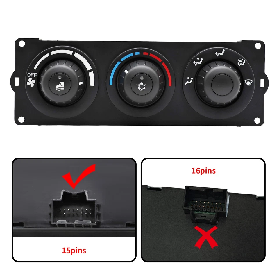 F21-1013-21-000 para Kenworth T880 HVAC AIRE ACONDICIONADO control de calefacción cabina corta control de tablero Foto 2 de 4