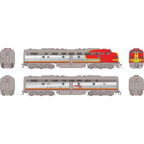 Escala Rapido HO ~ EMD E8A y E8B ~ Santa Fe AT&SF #81L y #81A ~ Versión DC ~ 28074 | Zustand: New