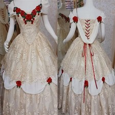 1860's Civil War Southern Wedding Princess Evening Dress Historical Victorian