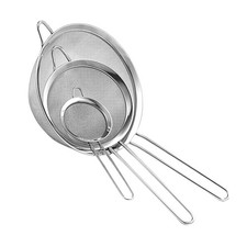 Finest Mesh Sieve Strainer Stainless Steel Anti-Corrosive Bend-Proof 8, 12, 18cm