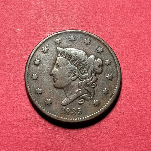 Photo of a 1835-P Large Cent from an eBay listing that sold on Jul 22, 2026