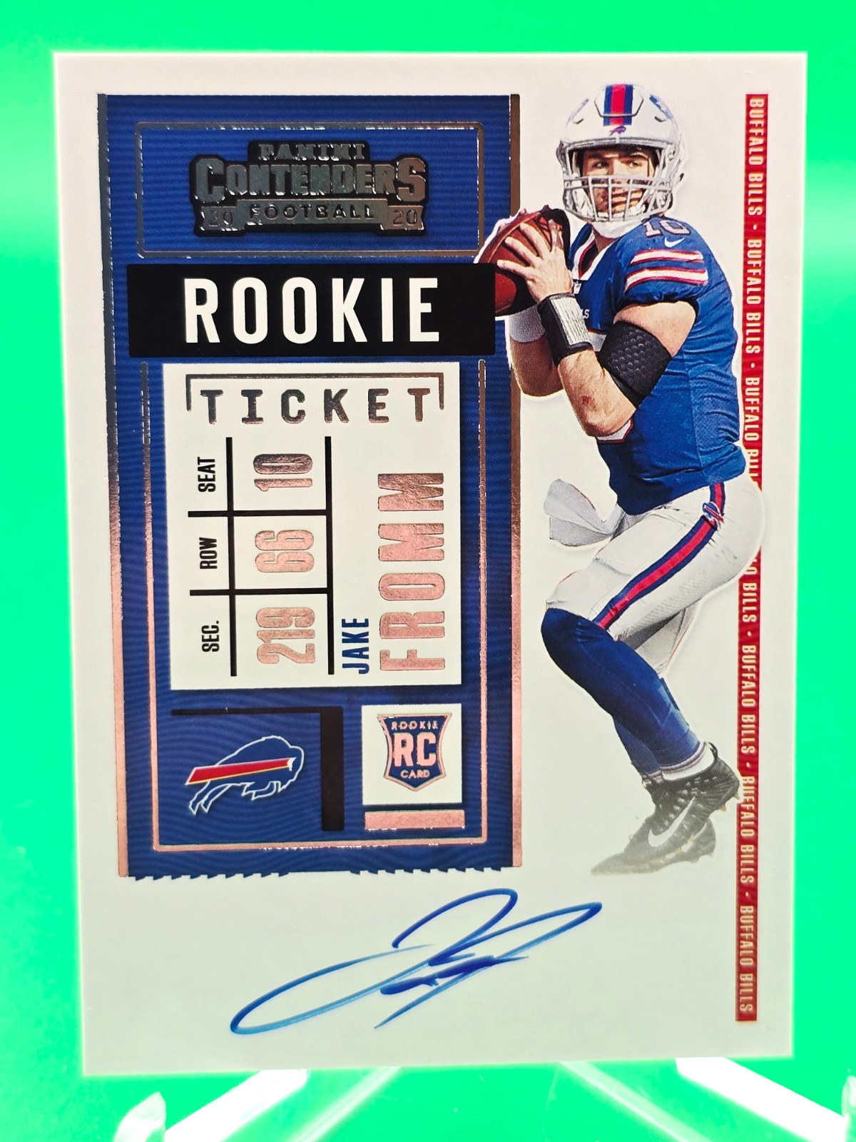 JAKE FROMM 2020 Panini Contenders #142 Rookie Card RC Auto Autograph BILLS