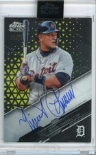 2020 Topps Chrome Black Miguel Cabrera Chrome Black Auto Gold /50