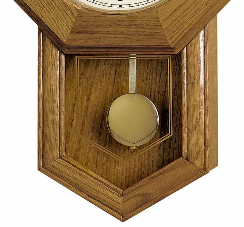 Howard Miller Elliott Wall Clock – Vintage Schoolhouse Style, Wooden Wall Clock, - Image 4 of 4