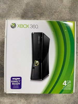Xbox 360 S Slim Black 4GB Console Open Box w/ Controller & Mass Effect 2+3