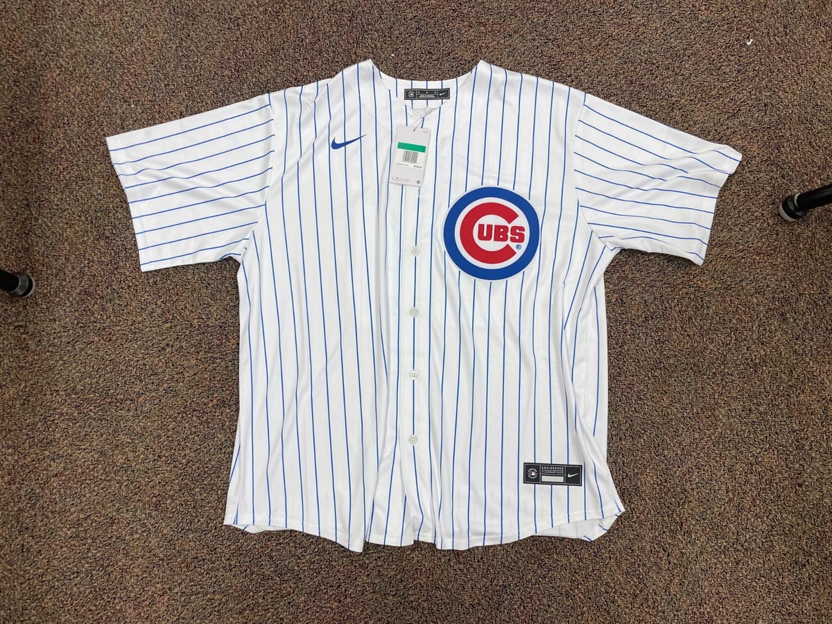 Nike Cody Bellinger Chicago Cubs Jersey Mens XL White Pinstripe