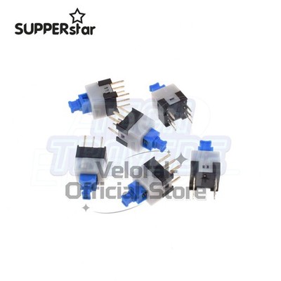 20/50PCS Latching/Without Lock 7x7mm Push Button Switch On-Off DIP 6pin ASS