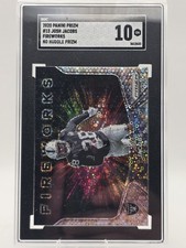 2020 Panini Prizm - Fireworks Josh Jacobs #15 No Huddle Prizm