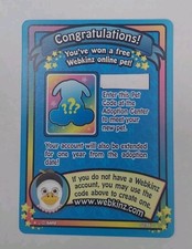 s2-pet Webkinz Random Pet Adoption Code From Series 2 - Unused Free Shipping