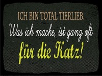 Blechschild 20X30 Cm Ich Bin Total Tierlieb Deko Geschenk Schild