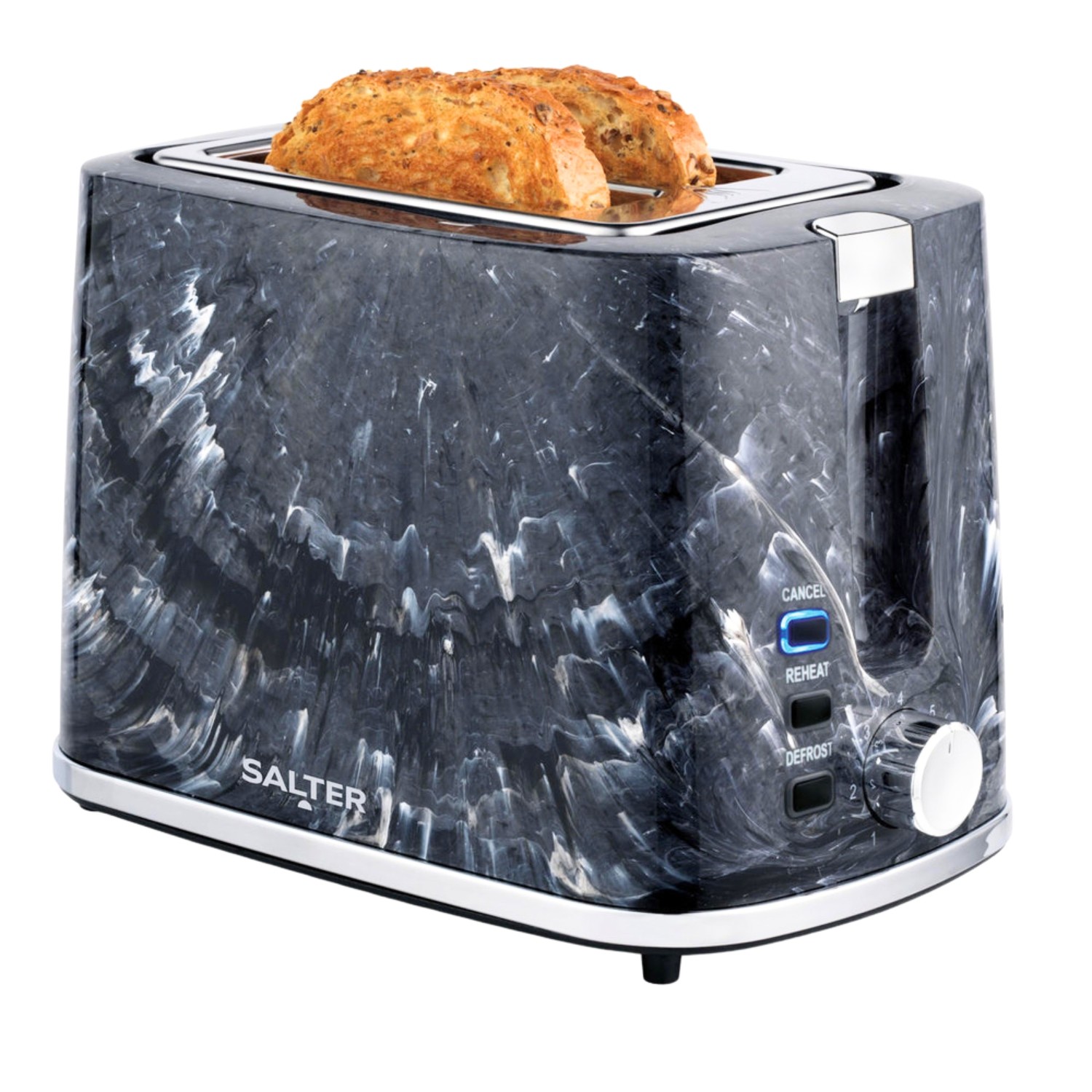 Salter Marble 2 Slice Toaster - Black - Image 2